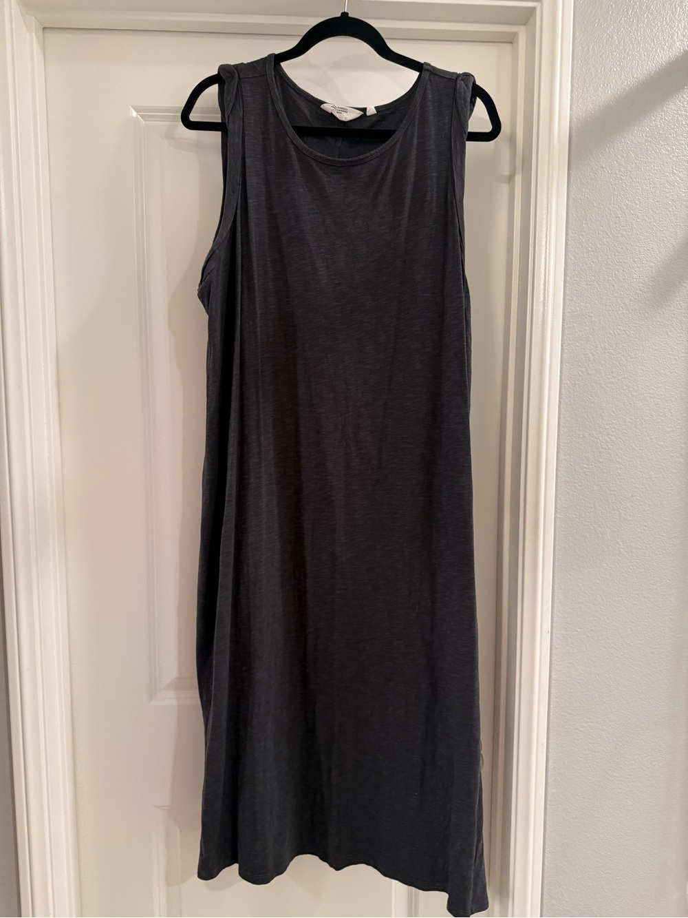 Charcoal Sleeveless Midi Dress
